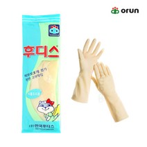 후디스 고무장갑 식품조리용, 아이보리, 1팩