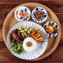 오반자이 로투스 반상세트 4P 일본 그릇 식기 일본가정식 그릇세트 혼밥세트