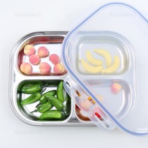 천성 스텐 반찬통 4구 - 사각 (스텐찬합) 사각찬통, 단품