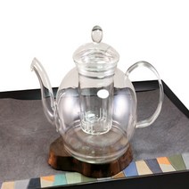 유리 거름망 티포트 (1200ml) / 유리다기 다도교육, 12000ml