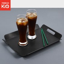 논슬립손잡이쟁반 트레이 까페 베이커리 앤틱소품, 논슬립손잡이쟁반 JS 대(검정색)