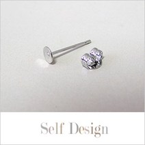 라핸즈 실버컬러 귀걸이 포스트&클러치세트 2쌍(4개)