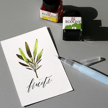 로얄탈렌스 에코라인 캘리그라피 수채화 잉크 48색, 파스텔 옐로우