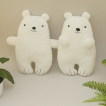 바바오가닉 오가닉 흰색 곰돌이 애착인형 diy (유기농면 인형만들기) 안녕 알라스카, 손모은 곰돌이 - 블루 물고기