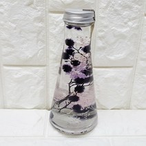 영하우스 프리저브드플라워 삼각하바리움 생일 기념일 축하 선물, 스트링기아삼각유리병보라