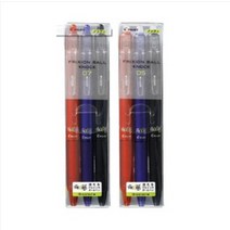 아주문구 노크식지워지는볼펜프릭션, 적색0.7mm, 1개