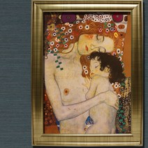 NEW캔버스명화 대형 그림액자 자체제작 인테리어 엔틱몰딩 클림트 작품, 04 모자상