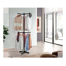 PS로빙 트리플M 회전행거 이동식회전행거, 블랙