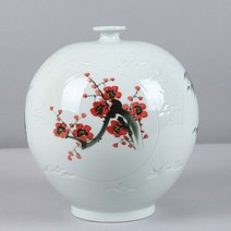 백자 사군자 행고 小