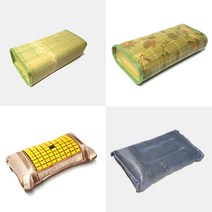 홈데코 여름 대나무베개 솔리드매쉬 통풍배개 마작자석벼개 목침/경침, 10_메쉬칩베게자두색(중)