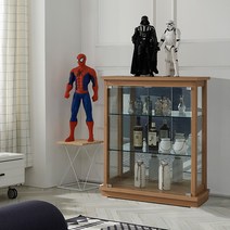 모던탑21 모던-클래식 800-3단 유리장식장 거실진열장, 오크