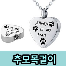 [골드앤실버] 펫 추모목걸이 유골 목걸이 강아지추모 고양이 애견장례 반려견 애완용품, 펫 추모목걸이(각인없음)