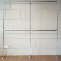 튼튼한 파이프행거 2층2단 옷가게옷걸이 DIY 행거, 01.파이프행거 2층2단(백관)-2000x2000