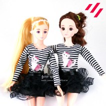 인형옷 미미 쥬쥬 드레스 캐주얼 60종, 01.스트라이프레이스캉캉