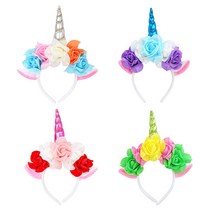 피플스파티 유니콘머리띠 파티용품, 스카이, 1개