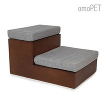 오모펫 NMD-020 앤틱 원목 2단 발수 강아지 계단
