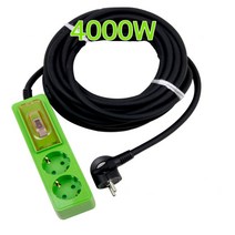 동양전자산업 dy-20a-4000w-2구 고용량 멀티탭 대용량 멀티텝-스텐드 에어컨 창문형 에어콘 냉방기 건조기 세탁기 전자랜지 냉장고 히타 난로 전기연장선, 1개, 2.7m