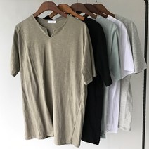 코코로맨틱 남자 슬라브 트임 반팔 티셔츠 5 color