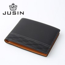 주신JUSIN 남자반지갑 가죽반지갑 이니셜각인 남자지갑 지갑