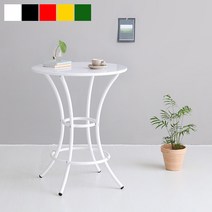 마켓비 ROUNDE 빈티지 원형테이블 R60, 레드