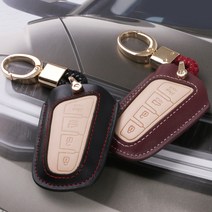 포원 그랜저HG 샤르망 가죽 키케이스 스마트키 키홀더 차량용품, 샤르망 가죽 키케이스 (그랜저HG) - 블랙