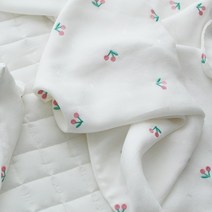 [타니홈] 체리 풍기인견 아기이불 시원한 유아 인견 여름블랭킷 아기블랭킷, 두겹 블랭킷