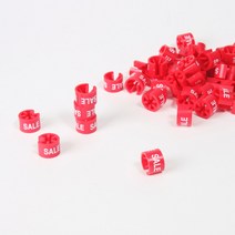 P0000BOK SALE표시 옷걸이 링(50개 묶음), 레드, 50개묶음, 50개묶음