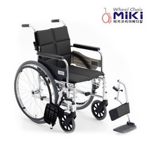 [미키코리아]고급 알루미늄휠체어 바퀴착탈형 SMART-Q [H12202], 수동휠체어, 차콜그레이-E