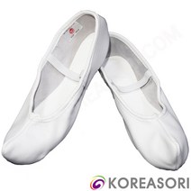 코리아소리 흰색 코있는 소가죽 굽없는 한국무용슈즈 코슈즈 SOP-SJA111X, 200