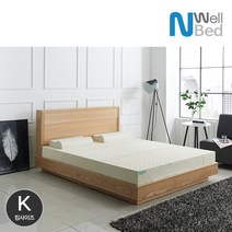 느웰베드 앨리 천연라텍스 킹(K) 평상형침대(라텍스매트리스 포함), 기능성커버D