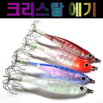 문피싱 축광 크리스탈 에기 문어 한치 갑오징어 쭈꾸미낚시, 크리스탈에기1-레드