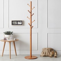 하이목스 [무료배송]원목 스탠드 옷걸이_원형브이 행거, 브라운