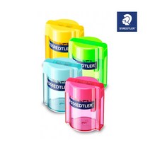 스테들러 513 006 점보 코끼리 색연필용 2홀 연필깎이, 연두색, 1개