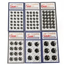 쏘잉스타 곤도라 똑딱이 단추 스냅단추 미니단추, 7mm흑니켈