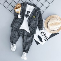 행복한초록 봄가을 정장쟈켓 상의티 바지 3종 세트복
