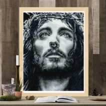 큐브아트 보석십자수 가시면류관예수님(40x50cm전체원형)