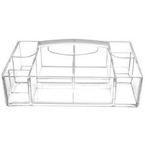 BINO 더 글래머 캐디 아크릴릭 메이크업 앤 주얼리 화장품정리대 9칸 24.9 x 19 x 9.4cm, 1개