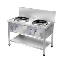 신용산업 스마트 업소용 중화볶음레인지 1구 2구 가스레인지, LNG(도시가스용), 2구 중화볶음레인지