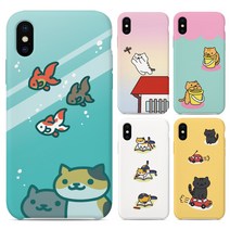 갤럭시노트FE(N935) 전용 고양이 디자인 슬림 하드케이스