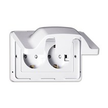 파나소닉 방우형 콘센트2구 가로형 욕실 화장실 방수형 콘센트, 1개