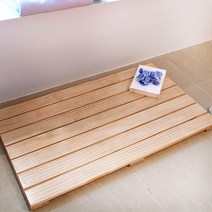 초록씨 미송 욕실 나무 매트 다용도 현관 베란다 미끄럼방지 주문제작, 7.라운드 미송원목발판-중