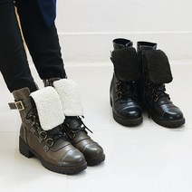 런슈즈 멋스런부츠 레이스업 가보시 통굽 워커