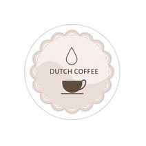 카페로메오 더치커피스티커 라벨 레시피카드 선물포장 더치커피포장 커피스티커 커피포장, 원형스티커(화이트), 10매