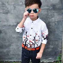 멋쟁이세상 포인트 무늬 남아 셔츠