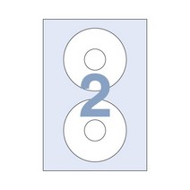 C-3021 CD라벨(2칸:1x2)(지름118mm)(100매) /전산라벨/라벨지/레이져/잉크젯프린터용
