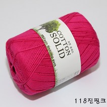 더울 가방뜨기 소품뜨기 면사 코튼솔리드, 118.진핑크