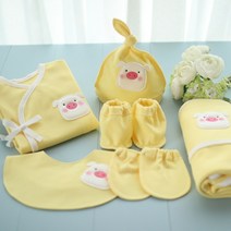 콩닥콩닥 2019년 돼지띠 배냇저고리 6종세트(노랑) DIY 만들기 패키지