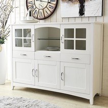 꿈에그린 루시아원목와이드주방수납장 수납장, 화이트