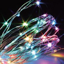 LED 와이어전구 100구 50구 줄조명 크리스마스 트리 조명 소품 은하수 별장식 눈장식 실내 인테리어 포인트 USB 건전지, LED큐빅은하수 100구(RGB)