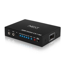 HDMI 영상 모니터 선택기/1대5/출력1 입력5/오디오지원/아답터 리모컨 포함/IR통신지원, 248774